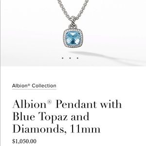 David Yurman topaz pendent necklace